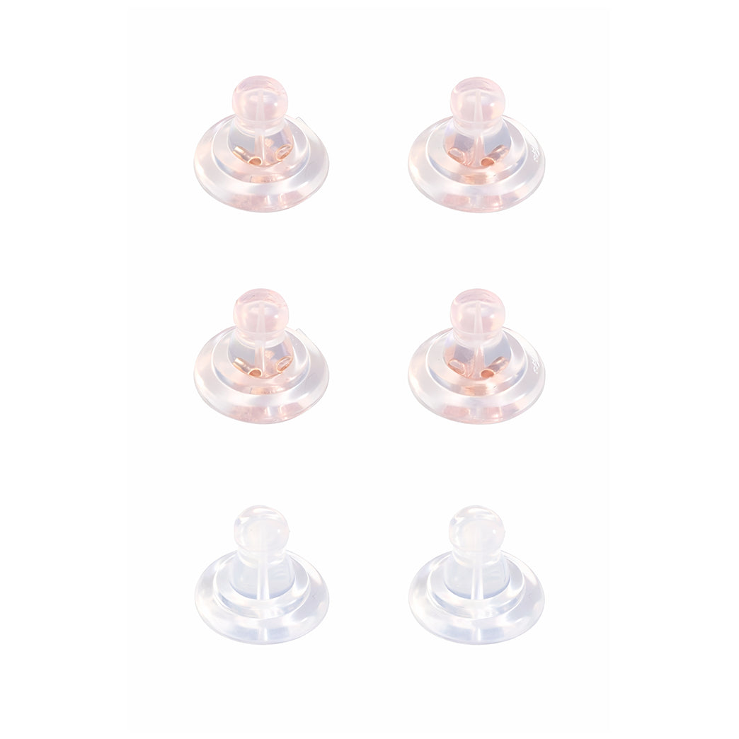 Locking Earring Backs for Studs Heavy Earrings Hypoallergenic Replacement for Women and Men, Pack of 6