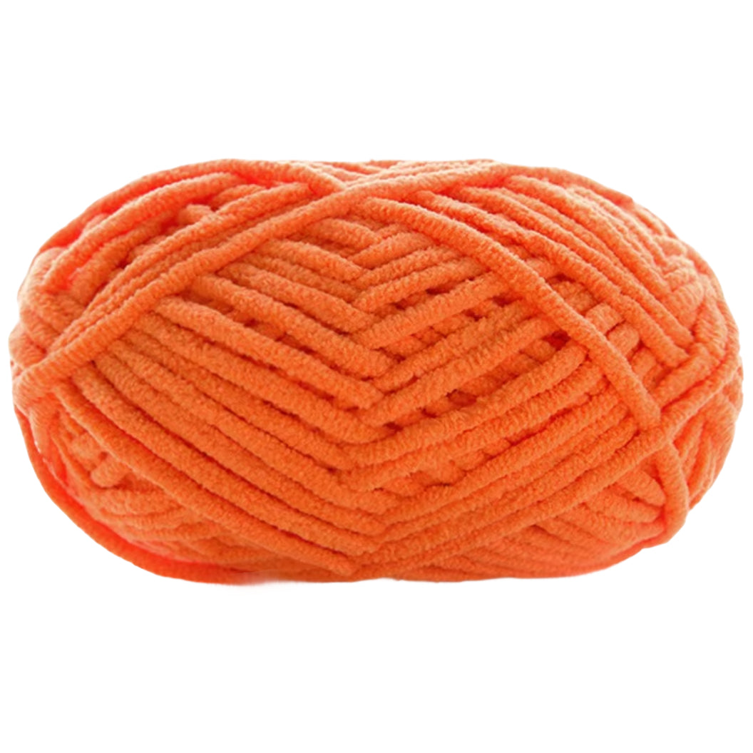 Super Bulky Chenille Velvet Yarn – Size 6 Fluffy Plush Yarn for Crocheting, Amigurumi, and Baby Blankets, 100g/3.53oz 120 yards