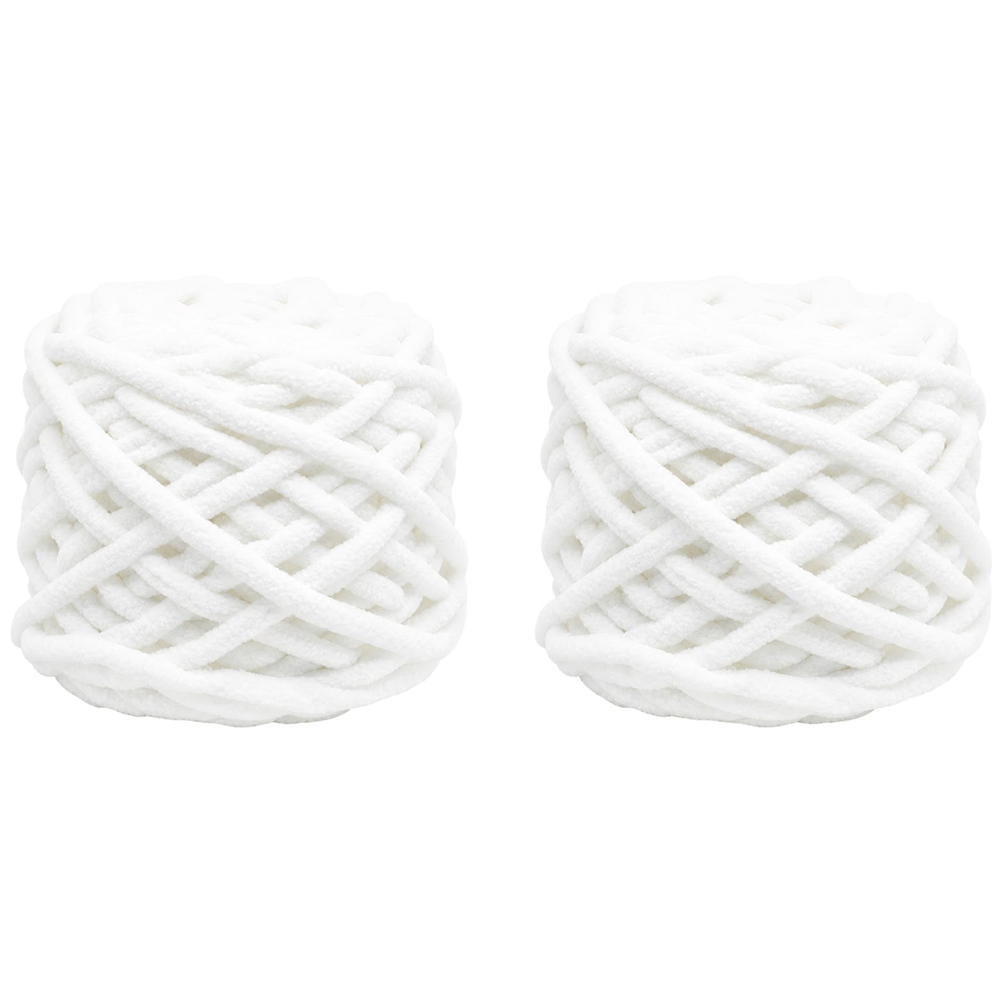 Soft Chenille Yarn for Crocheting Knitting Plush Crafts Blankets Scarves Hats and DIY Projects 100 Grams/3.52oz 54.68 yards, Pack of 2