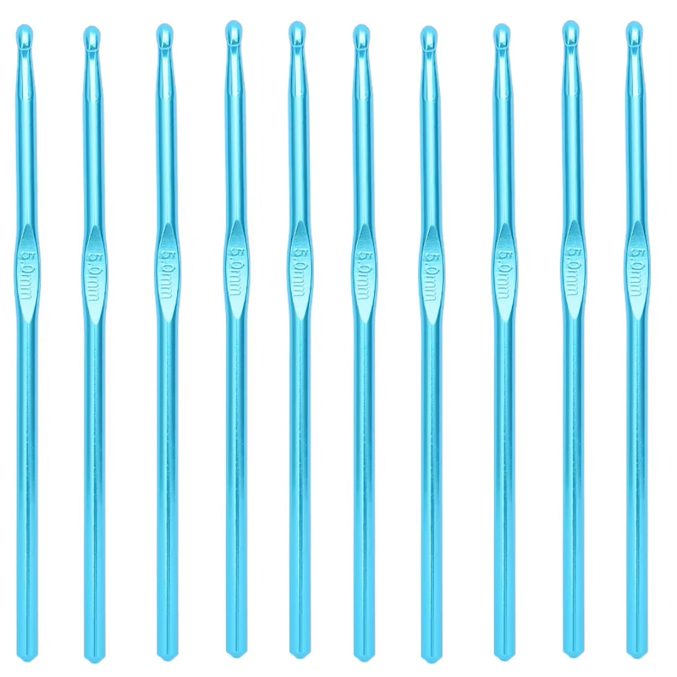Multi-Colored Aluminum Crochet Hooks Set for DIY Crafts and Knitting Projects