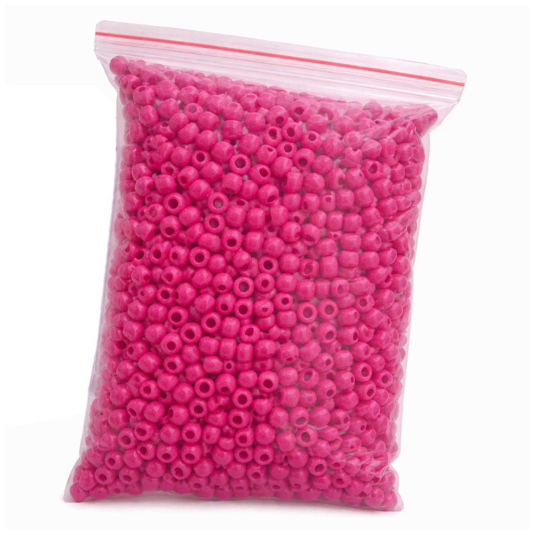 6x9mm Acrylic Pony Beads with 4mm Hole for Bracelets Jewelry Making and DIY Crafts, Pack of 1000