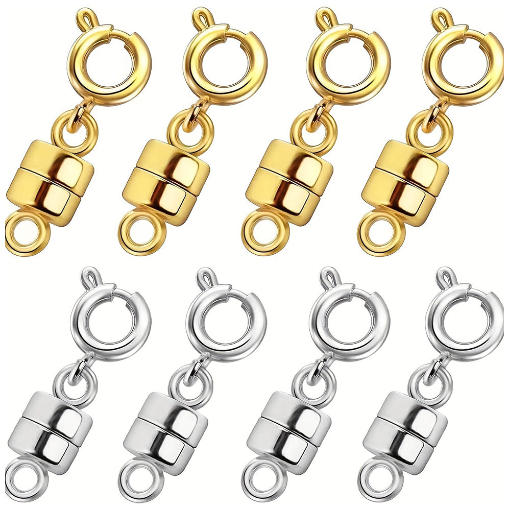 Magnetic Necklace Clasp Extenders for Women, Gold Chain Converter for Bracelets, Necklaces, and Anklets