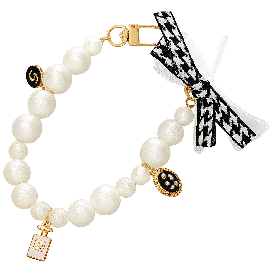 Pearl Purse Chain 12mm x 26cm Metal Handbag Strap Replacement for Shoulder and Crossbody Bags