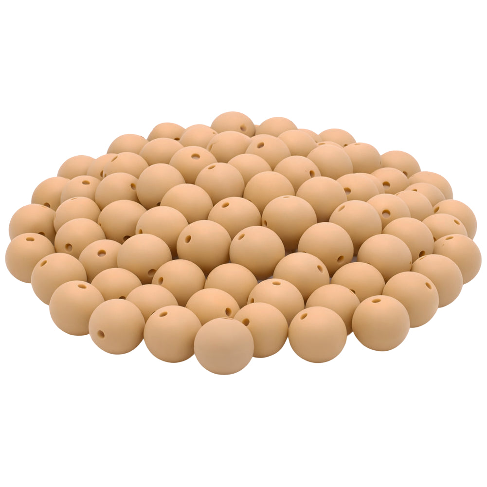 15mm Silicone Beads for Keychains Bracelets Pens Crafts Bulk Round Beads DIY Jewelry Making, Pack of 100