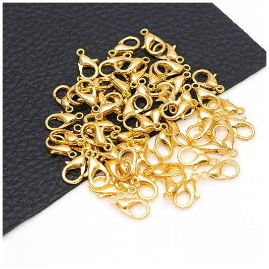 Small Metal Lobster Clasps 12x6mm for Necklace and Bracelet Jewelry Making, Pack of 100
