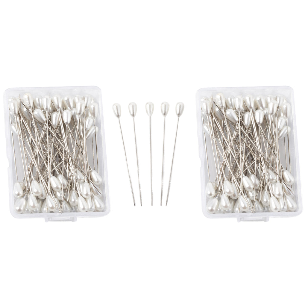 Teardrop Pearl Head Corsage Pins for Wedding Bouquets, Sewing, Jewelry Making and DIY Flower Decoration Crafts
