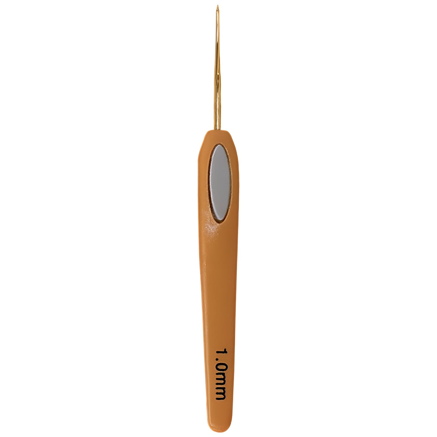 Soft Touch Steel Crochet Hooks with Ergonomic Orange Grip for Lace Crochet Thread Work and DIY Crafts