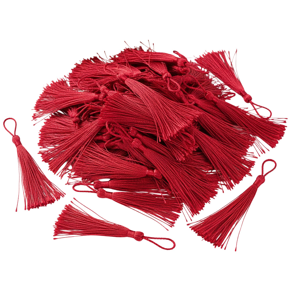 Bookmark Tassels Assorted Colors 5 Inch Craft Tassels with Loops for Keychains and DIY Projects, Pack of 140