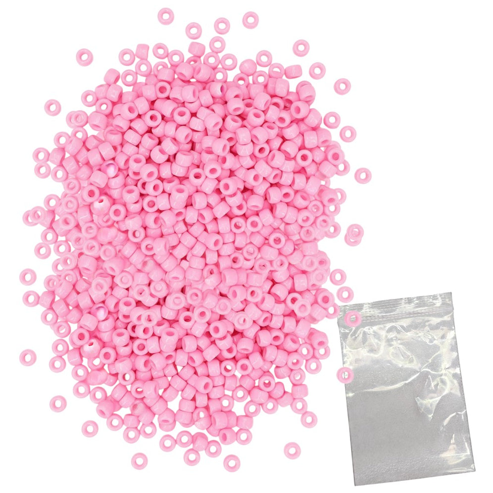 Plastic Pony Beads for Bracelets, Hair Braids, Jewelry Making and DIY Craft Projects