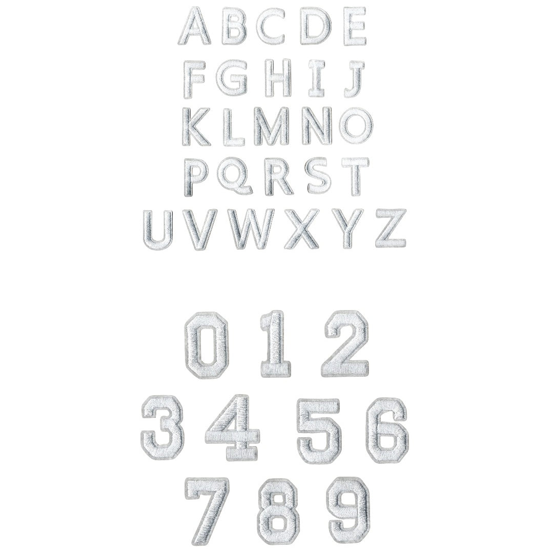 Iron-On Alphabet and Number Embroidered Patches for Clothing, Hats, Jeans, DIY Crafts and Sewing Repairs