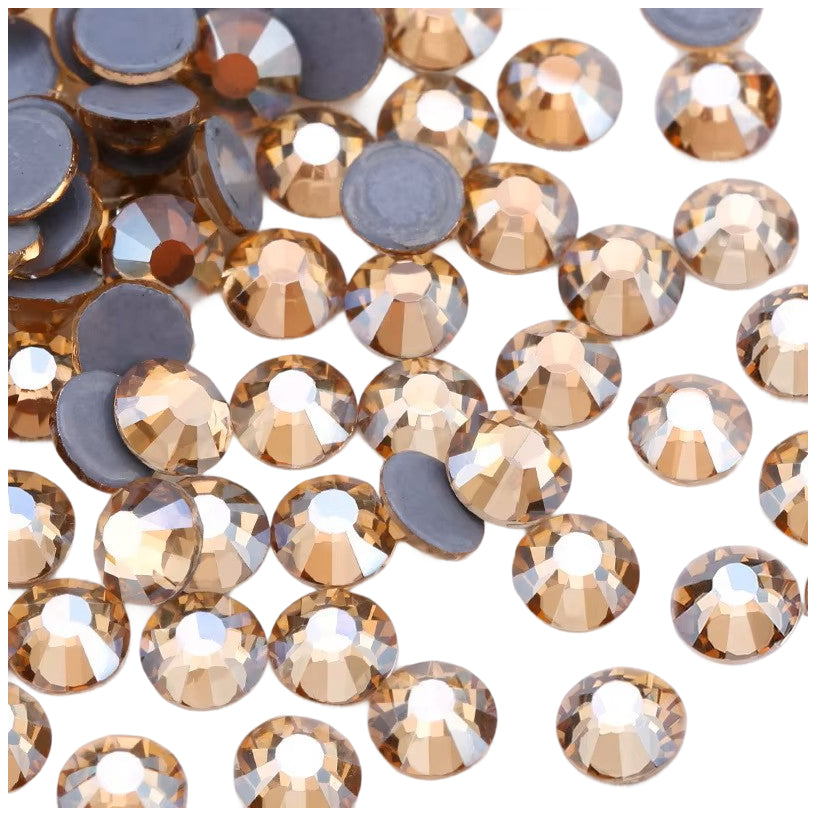 Flat Back Rhinestones Round Gems for Nail Art Clothing Crafts Glue Fix Decorations, Pack of 1440