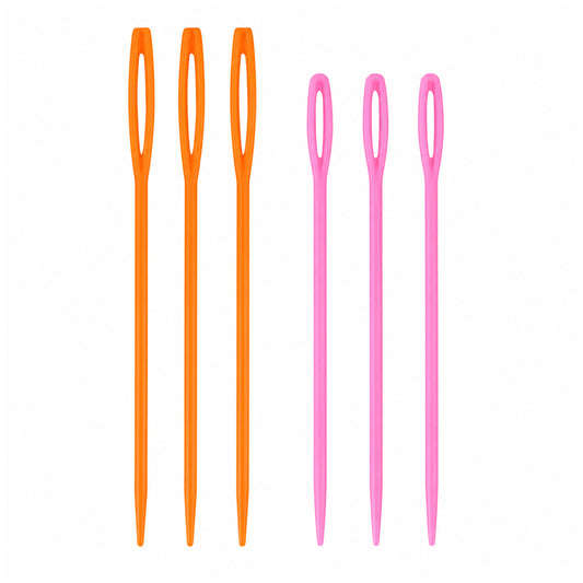 Multicolor Plastic Yarn Needles for Crocheting, Sewing, Weaving, and Needlepoint Crafts, Pack of 6