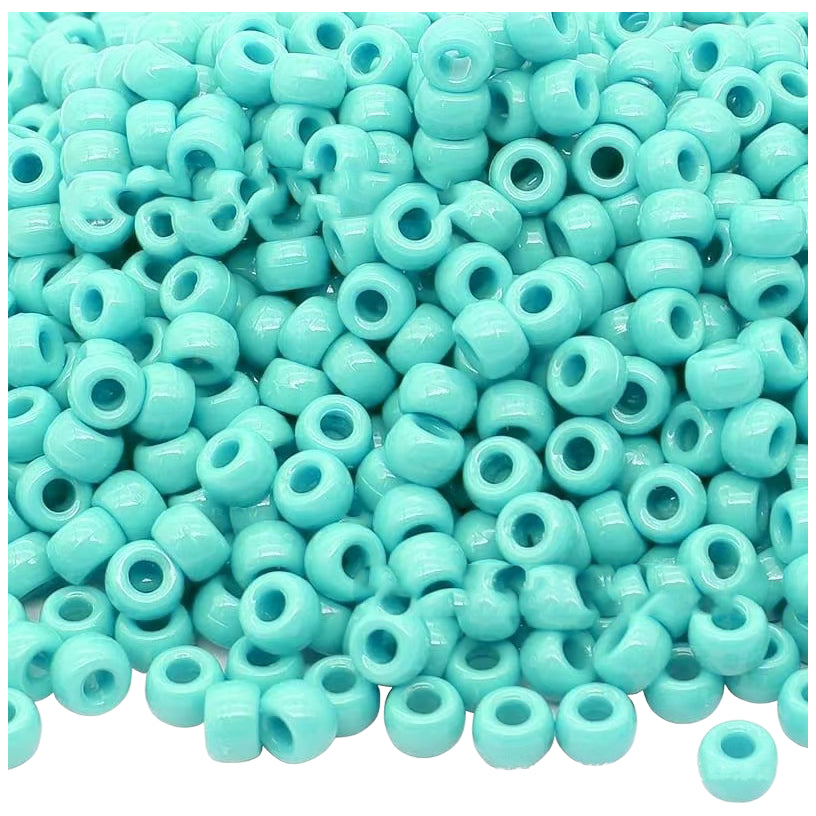 6x9mm Pony Beads Bulk for Bracelet Making Kandi Jewelry Hair Braids Crafts, Pack of 1000