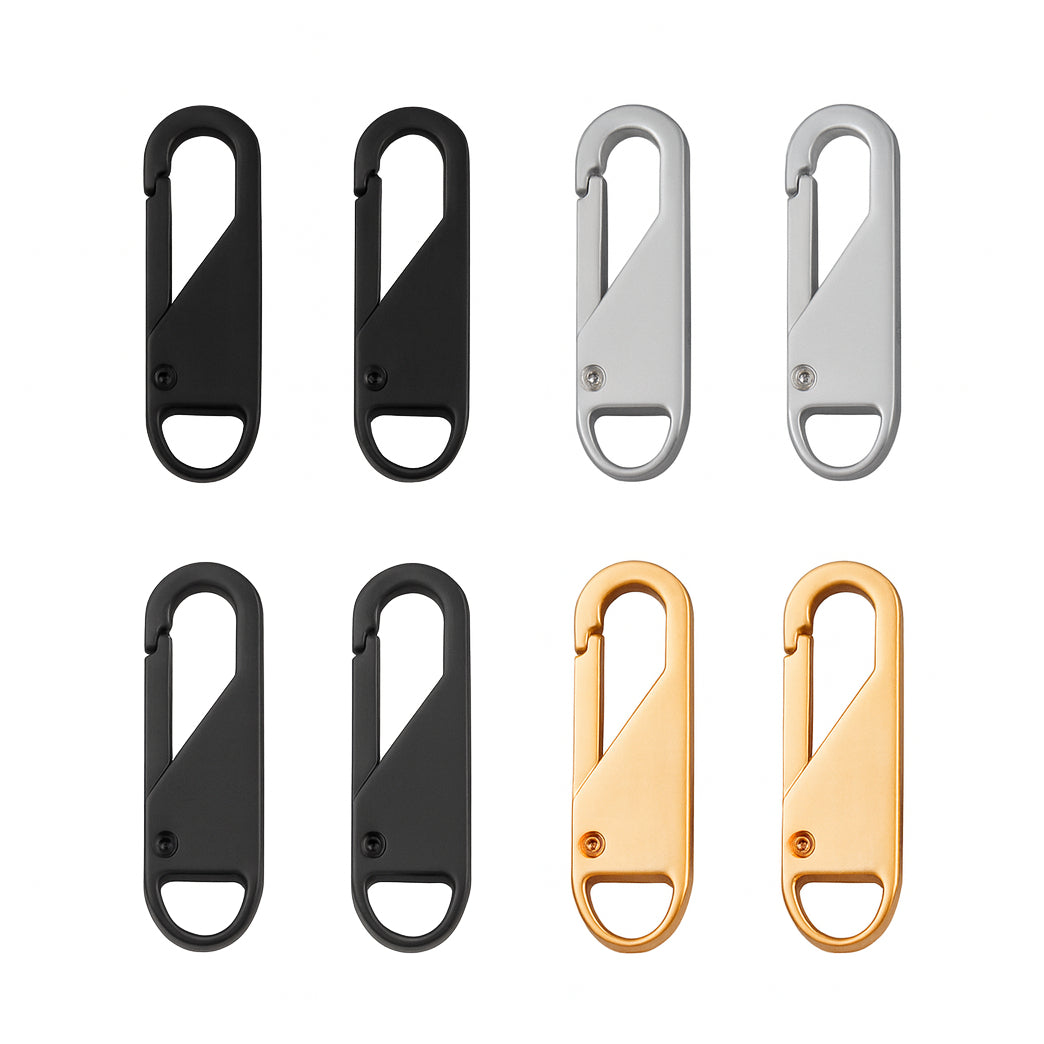 Detachable Zipper Pull Replacement Tabs for Jackets, Luggage, Backpacks, Boots, and Bags, Pack of 8