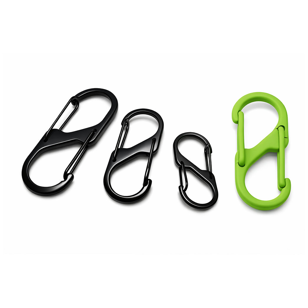 Anti Theft Zipper Clips Double Sided Spring S Carabiner Locks for Bags, Pack of 20