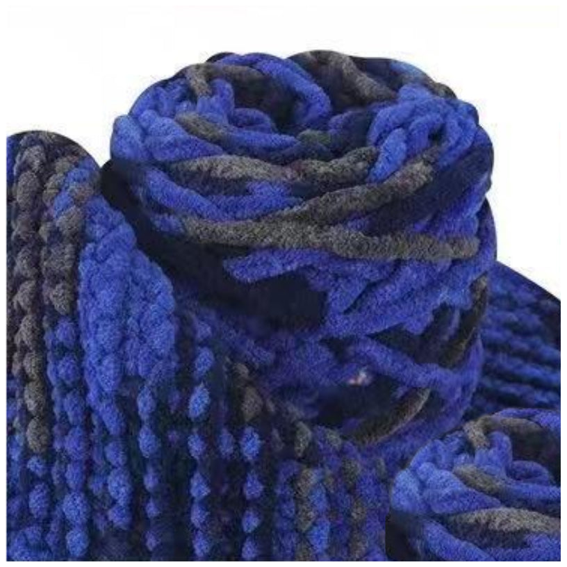 5mm Super Bulky Icicle Chenille Blanket Yarn 100g/3.53oz, 72 Yards for Knitting & Crocheting Crafts