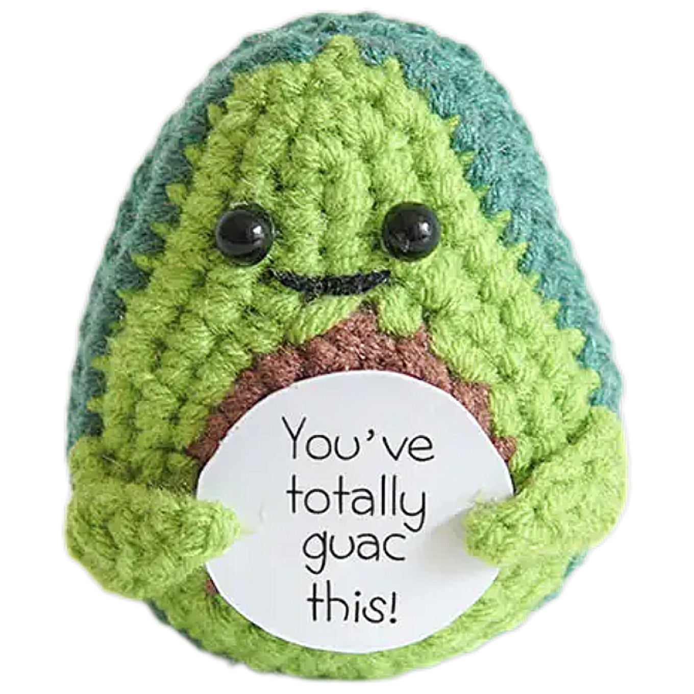 Mini Funny Positive Plush Toy,Soft Wool Knitting Toy 3 Inch Cute Crochet Doll with Positive CardDecoration Encouragement Support for Birthday Room Decor