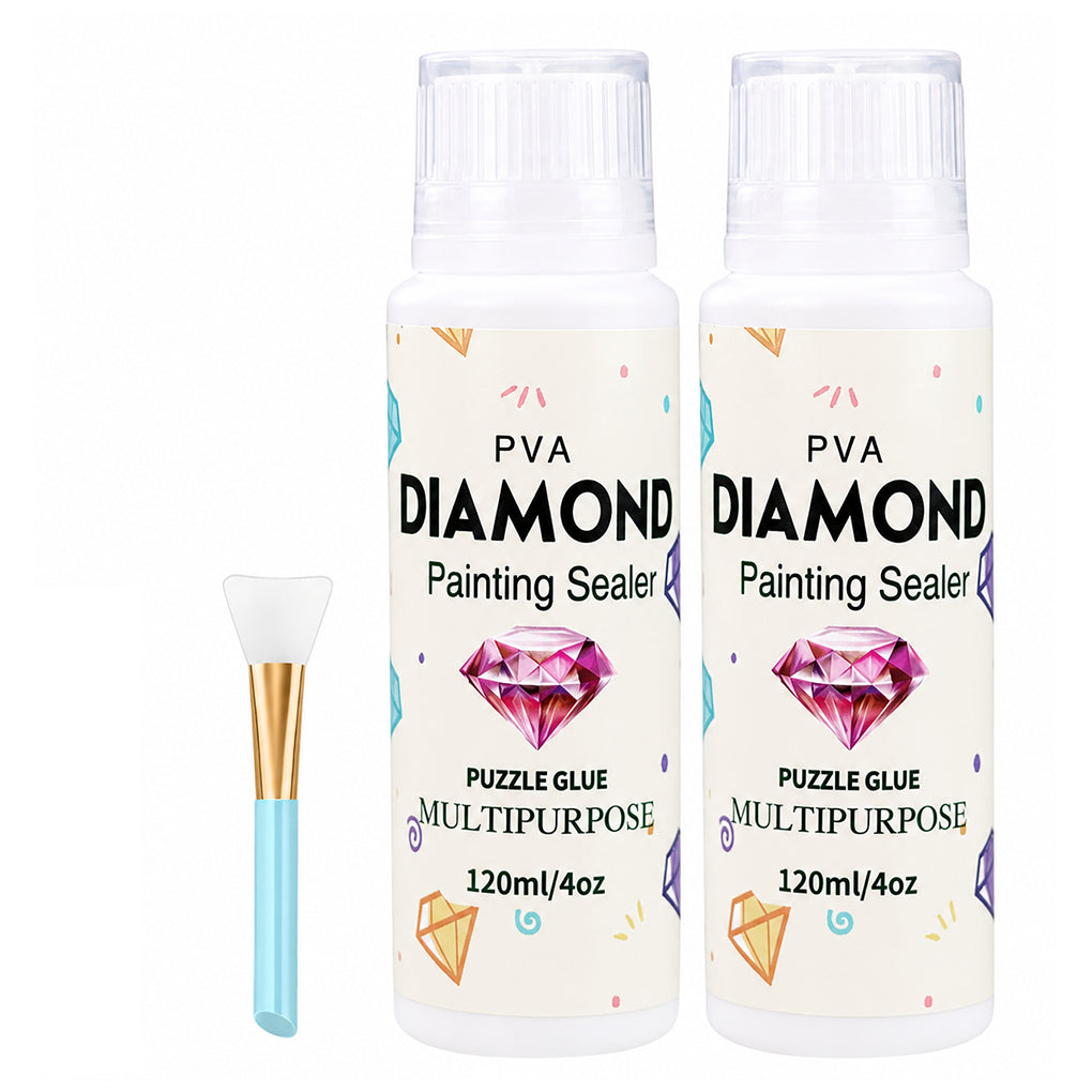 Diamond Painting Sealer Glue with Applicator 120 ML for Diamond Art and Adult Puzzle Protection