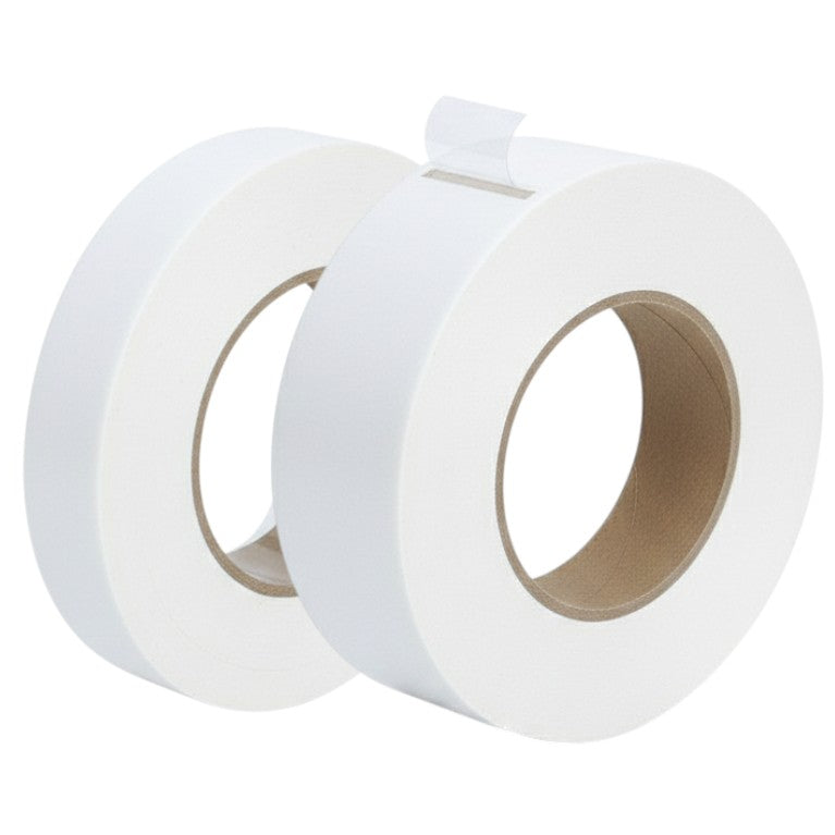 White Double Sided Fabric Tape No Sew Adhesive Cloth Tape for Hemming Repairs and DIY Crafts, Pack of 2