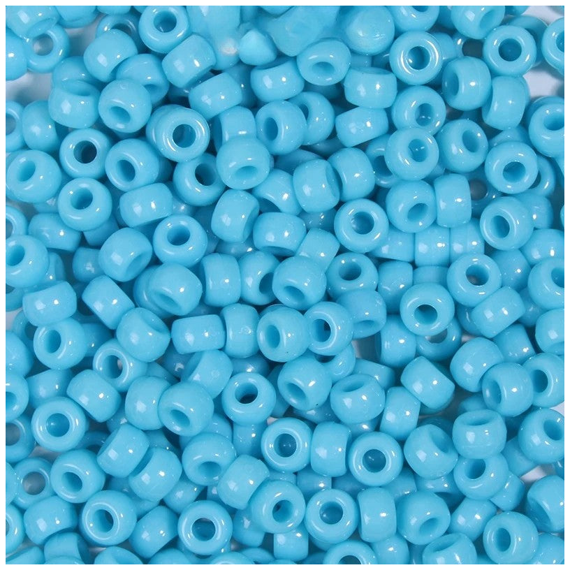 6x9mm Mixed Color Transparent Glitter Pony Beads for Hair Braids and Jewelry Making, Pack of 1000