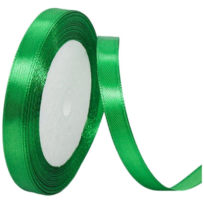 Black Double Faced Satin Ribbon 1/4 Inch x 25 Yards for Gift Wrapping and Decorations