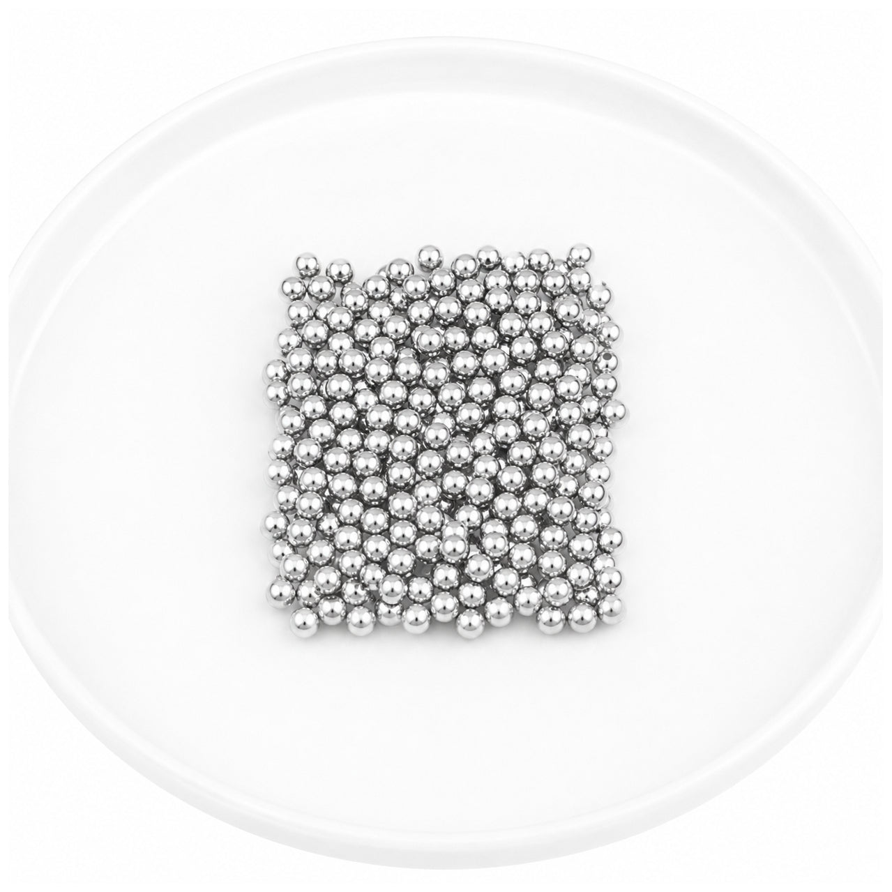 4mm Smooth Round Spacer Beads Coated Plastic Loose Ball Beads for Bracelet Jewelry Making