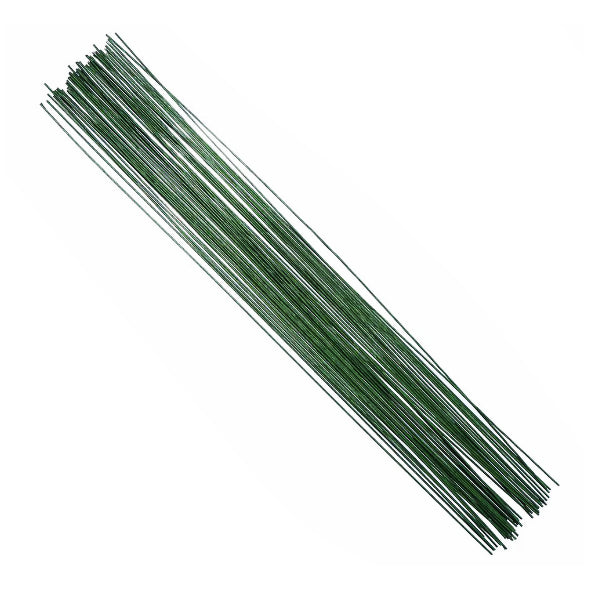 18 Gauge Floral Stem Wire 16 Inch White for Wreaths Bouquets Floral Crowns and Craft Decorations, Pack of 50
