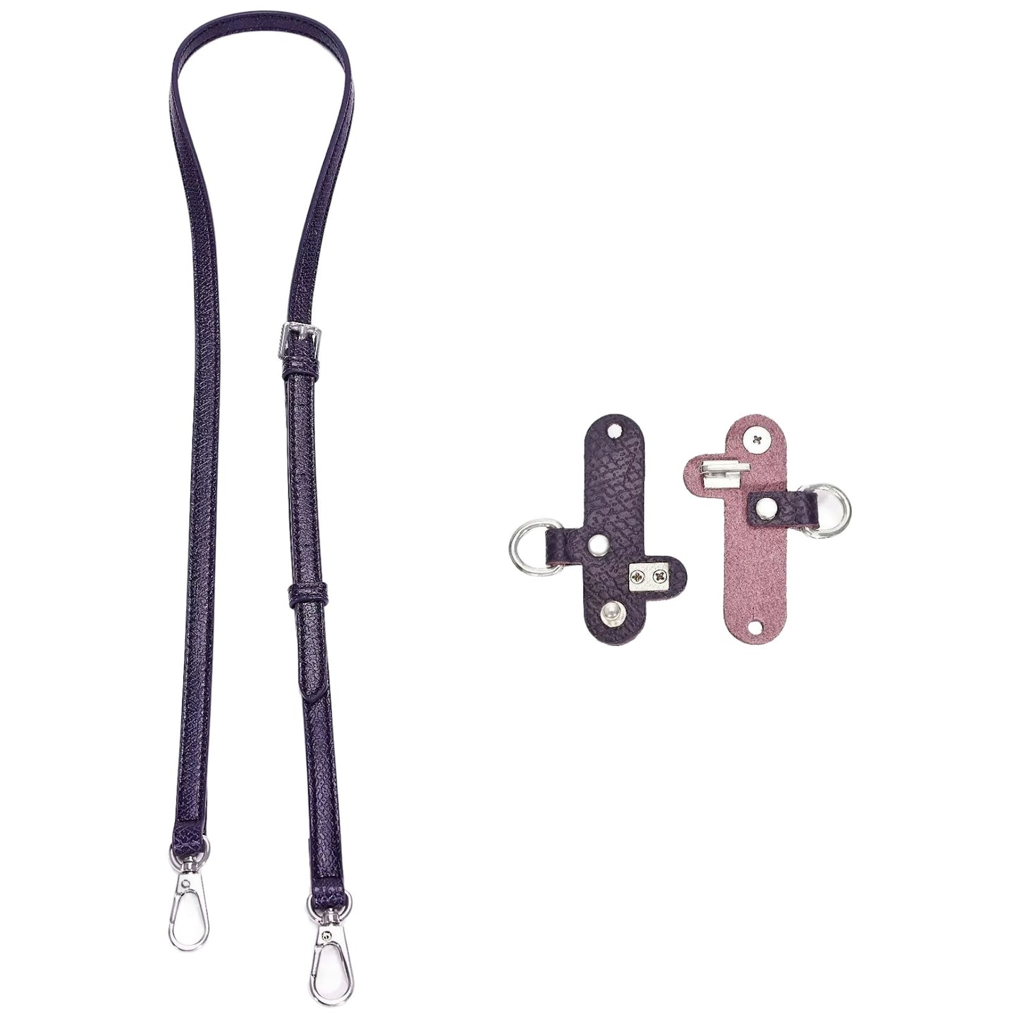 Adjustable Leather Crossbody Shoulder Strap Replacement Conversion Kit for Mini Pouch Bags 94–124cm