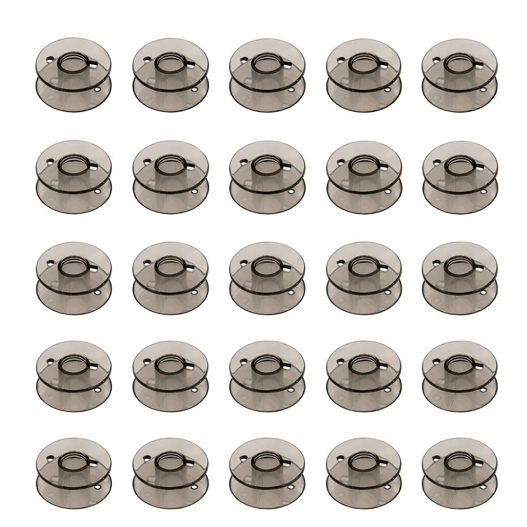 Class 15 Sewing Machine Bobbins SA156 Plastic Bobbins with Storage Case Accessories, Pack of 25
