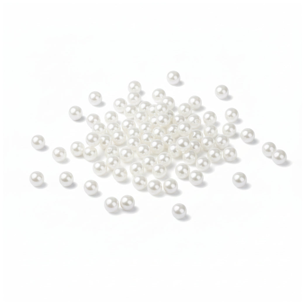 Round Pearl Beads for Jewelry Making with Holes for Bracelets, Necklaces, Earrings, and DIY Craft Projects