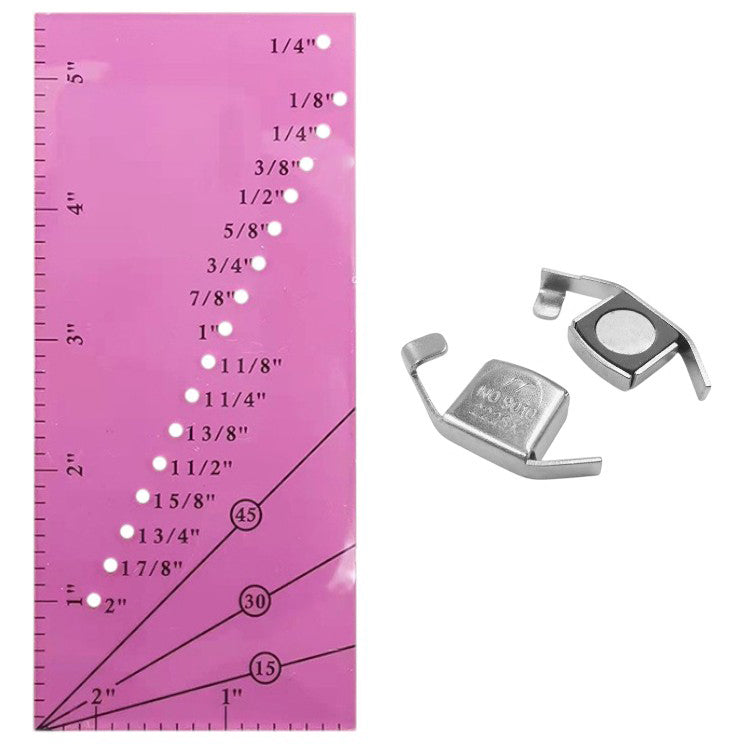 Magnetic Seam Guide and Seam Allowance Ruler for Sewing Machines Straight Hems and Accurate Stitching