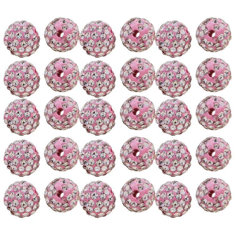 10mm White Rhinestone Beads for Jewelry Making Round Disco Crystal Beads for DIY Bracelets, Earrings and Necklaces