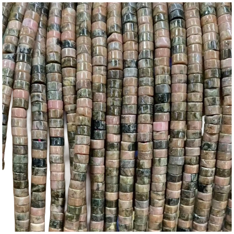 Natural Spacer Beads 4mm x 2mm Flat Round Gemstone Beads for Jewelry Making, Pack of 150