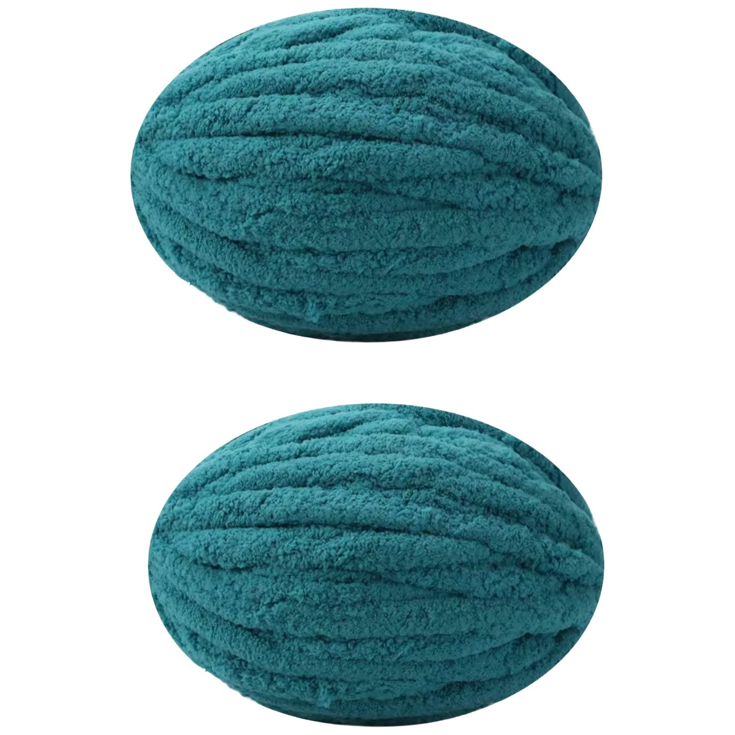 Jumbo Chunky Chenille Yarn for Knitting Crochet Weaving Blankets and DIY Craft Projects 250 Grams/8.82oz 29.53 yards, Pack of 2