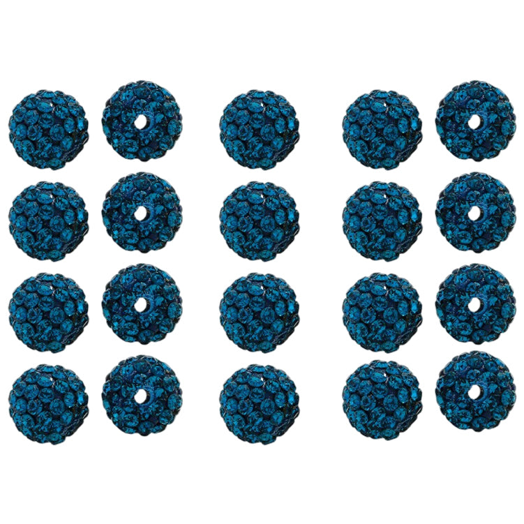 10mm White Rhinestone Beads for Jewelry Making Round Disco Crystal Beads for DIY Bracelets, Earrings and Necklaces