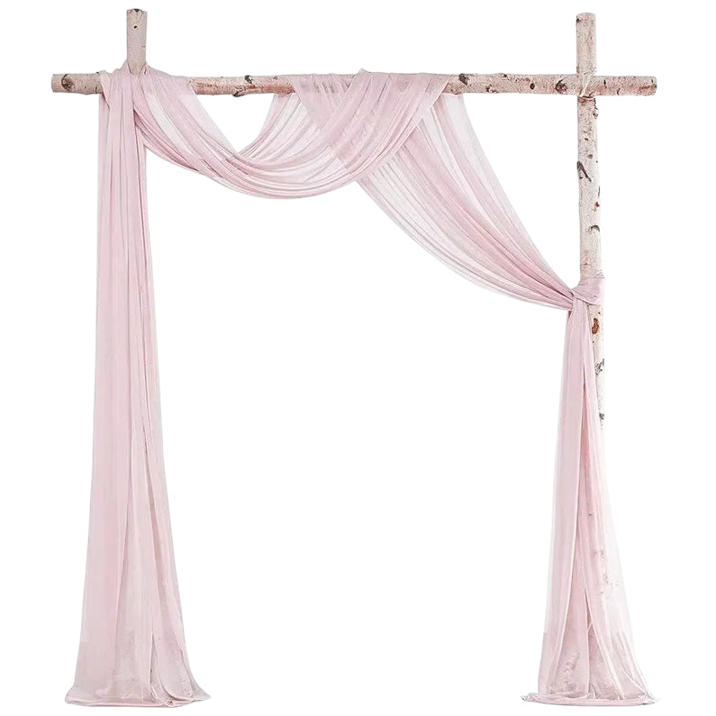 Sheer Chiffon Wedding Arch Draping Fabric 29" x 19 Ft for Events Decorations