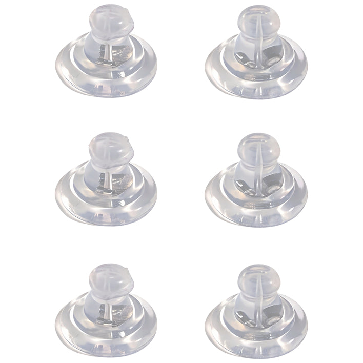 Silicone Earring Backs Replacement Hypoallergenic Secure Stoppers For Stud Earrings Droopy Ears Adults, Pack of 6