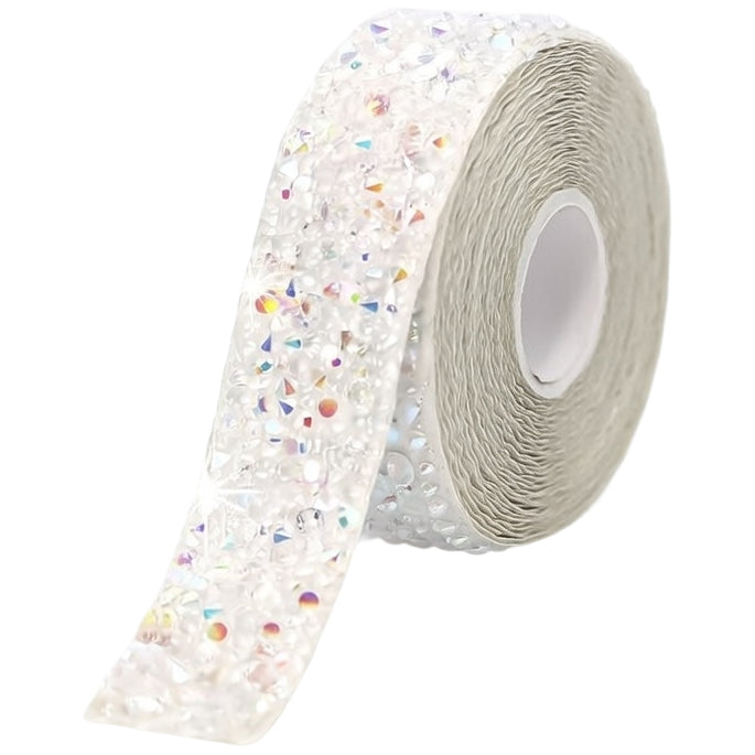 1 Yard Self Adhesive Rhinestone Ribbon Roll Resin Crystal Trim for Crafts Clothing Bags Shoes DIY Decorations