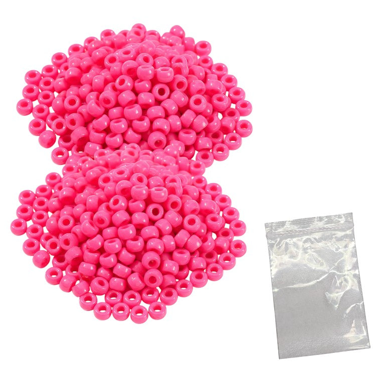 Plastic Pony Beads for Bracelets, Hair Braids, Jewelry Making and DIY Craft Projects