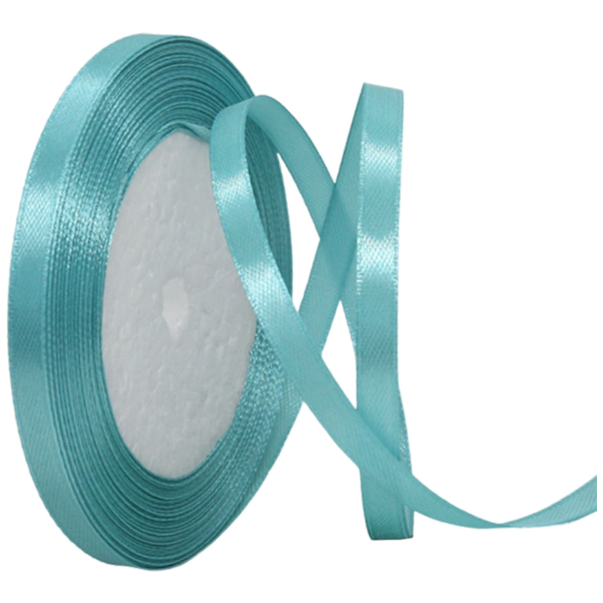 Black Double Faced Satin Ribbon 1/4 Inch x 25 Yards for Gift Wrapping and Decorations