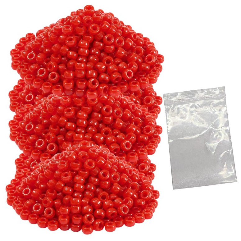 Plastic Pony Beads for Bracelets, Hair Braids, Jewelry Making and DIY Craft Projects