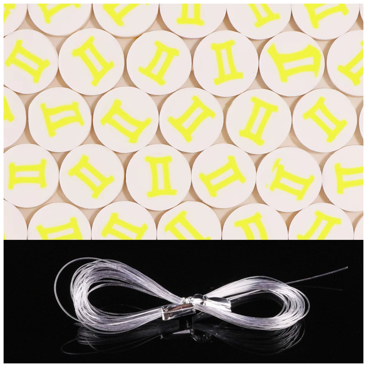 Sports Ball Polymer Clay Beads 8-11mm with Elastic String for Jewelry and DIY Crafts, Pack of 100