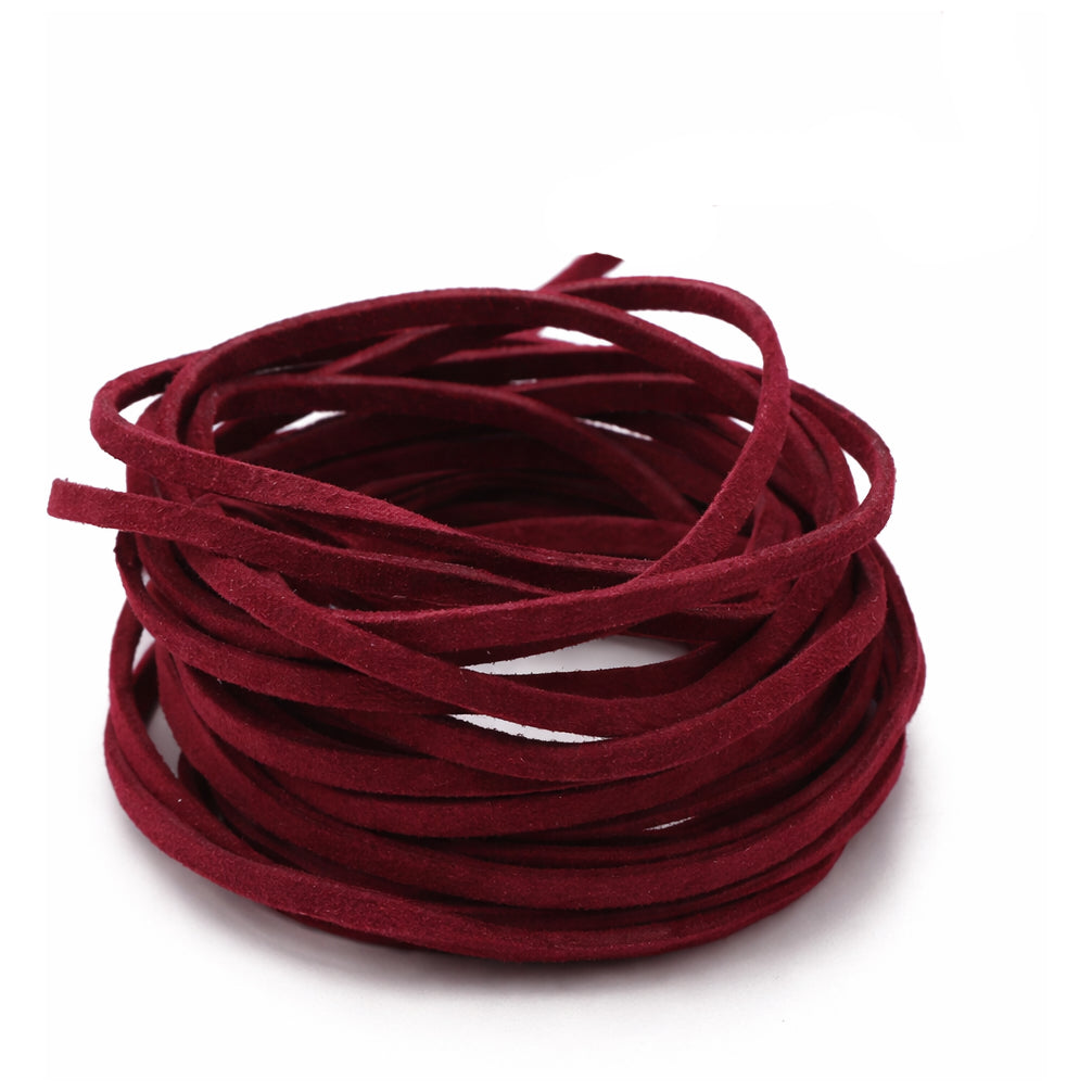 3mm Flat Genuine Leather Cord 5.5 Yards Tan Leather Lacing for Jewelry Making, Braiding and Craft Projects