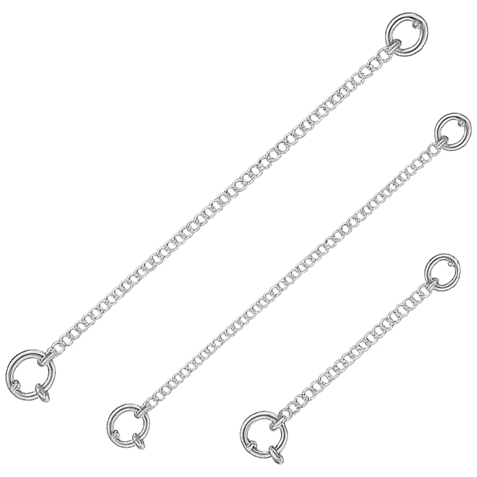 14K Gold Necklace Extender Chain 925 Sterling Silver Bracelet Anklet Extension Chain for Jewelry