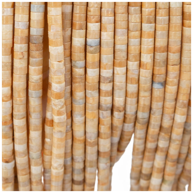 Natural Spacer Beads 4mm x 2mm Flat Round Gemstone Beads for Jewelry Making, Pack of 150