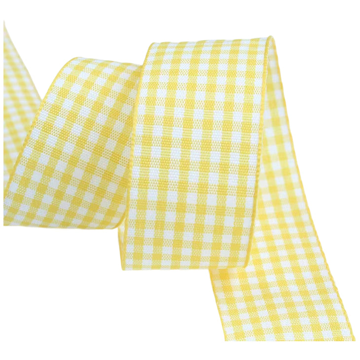1 Inch Polyester Ribbon 50 Yard Double Faced Plaid Craft Trim for DIY Crafting, Scrapbooking and Christmas Gift Wrapping