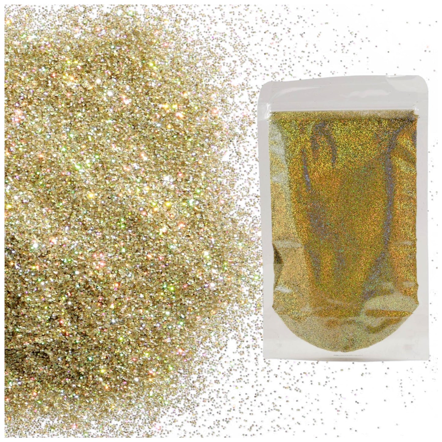 Holographic Fine Glitter 2mm 1/128 for Crafts Resin Jewelry Keychains and Party Decorations