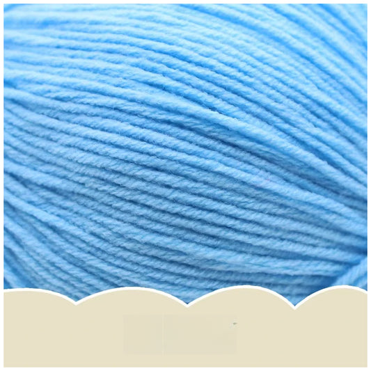 Sky Blue Super Soft 4-Ply 50g/1.76oz, 180yds Cotton Acrylic Blend Yarn, Sport Weight for Sweaters, Dolls, and Baby Crochet