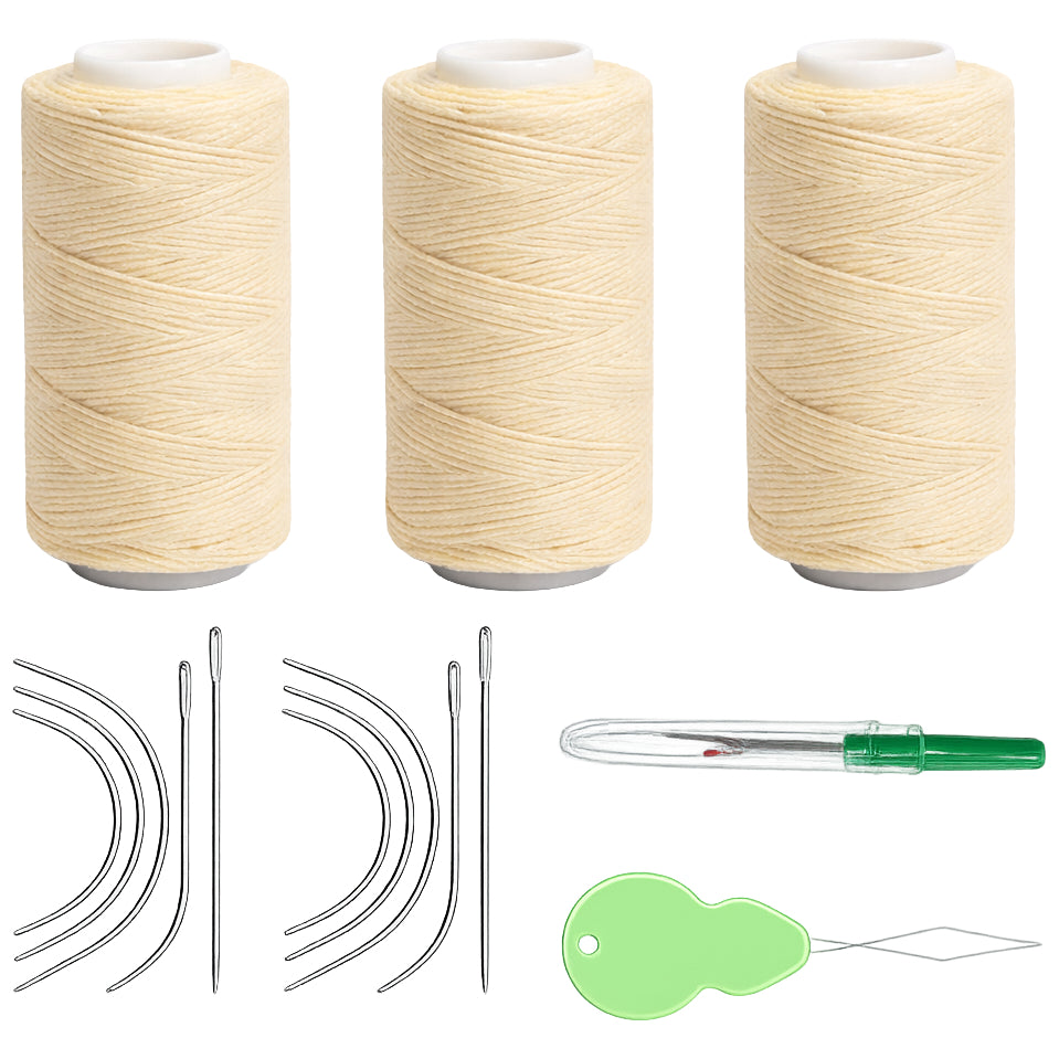 Hair Weave Thread 100m Each for Hair Extensions Wig Making and DIY Sewing, Set of 3