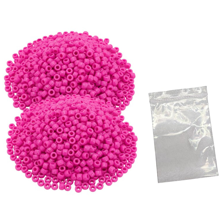 Plastic Pony Beads for Bracelets, Hair Braids, Jewelry Making and DIY Craft Projects